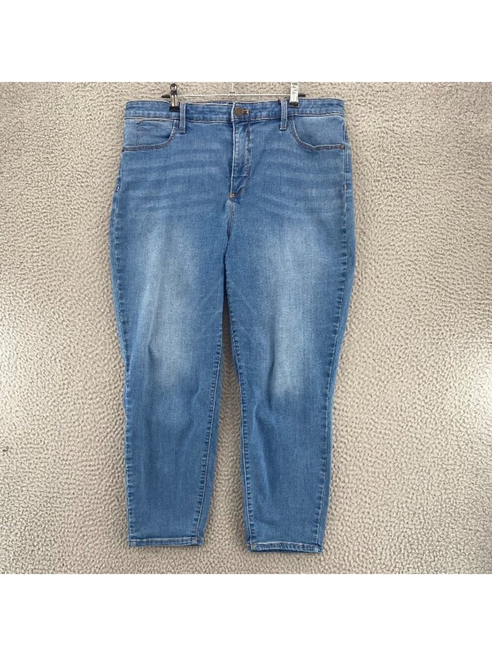 Talbots Jeans Womens 14 Blue Jegging Crop Skinny High Rise Denim Stretch Pocket*